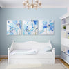 Blue Spring Poppy Canvas Wall Art Print Set of 3 - 16" x 16"